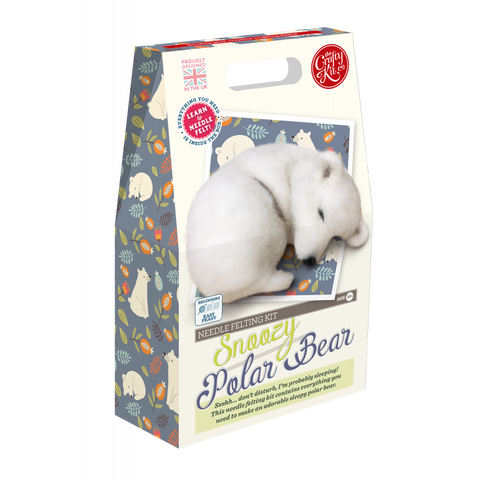 Snoozy Polar Bear Needle Felting Kit