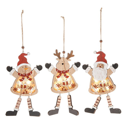 Festive Craft LED Hanging Decorations