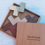 Five Fit Wooden Puzzle