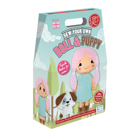 Sew Your Own Felt Doll & Puppy Kit